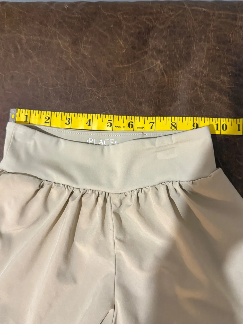 Children’s Place High-Waist Shorts in Light Tan